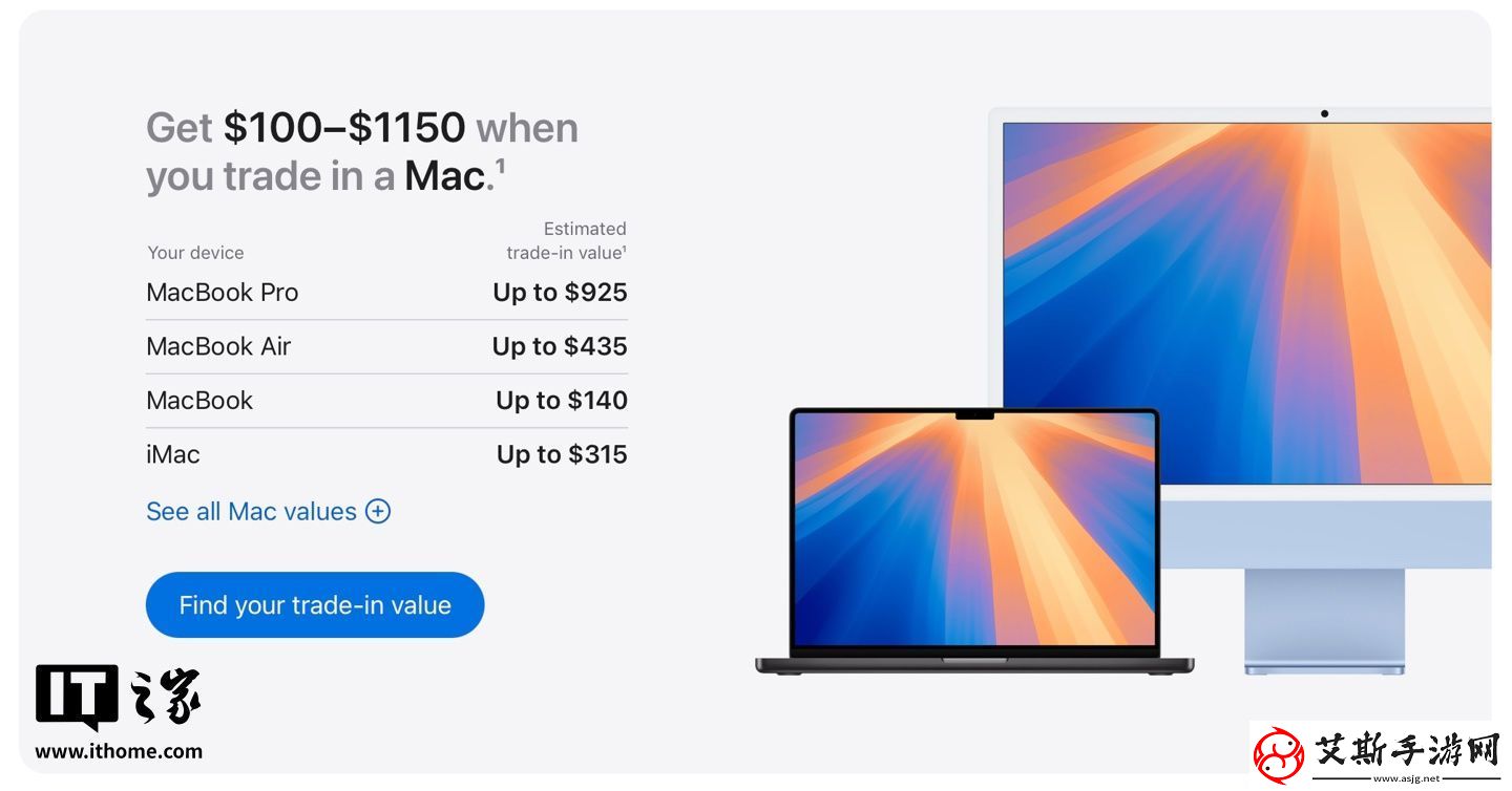 苹果在美国提升 Mac 设备折抵换购价值，至高可多获 50 美元